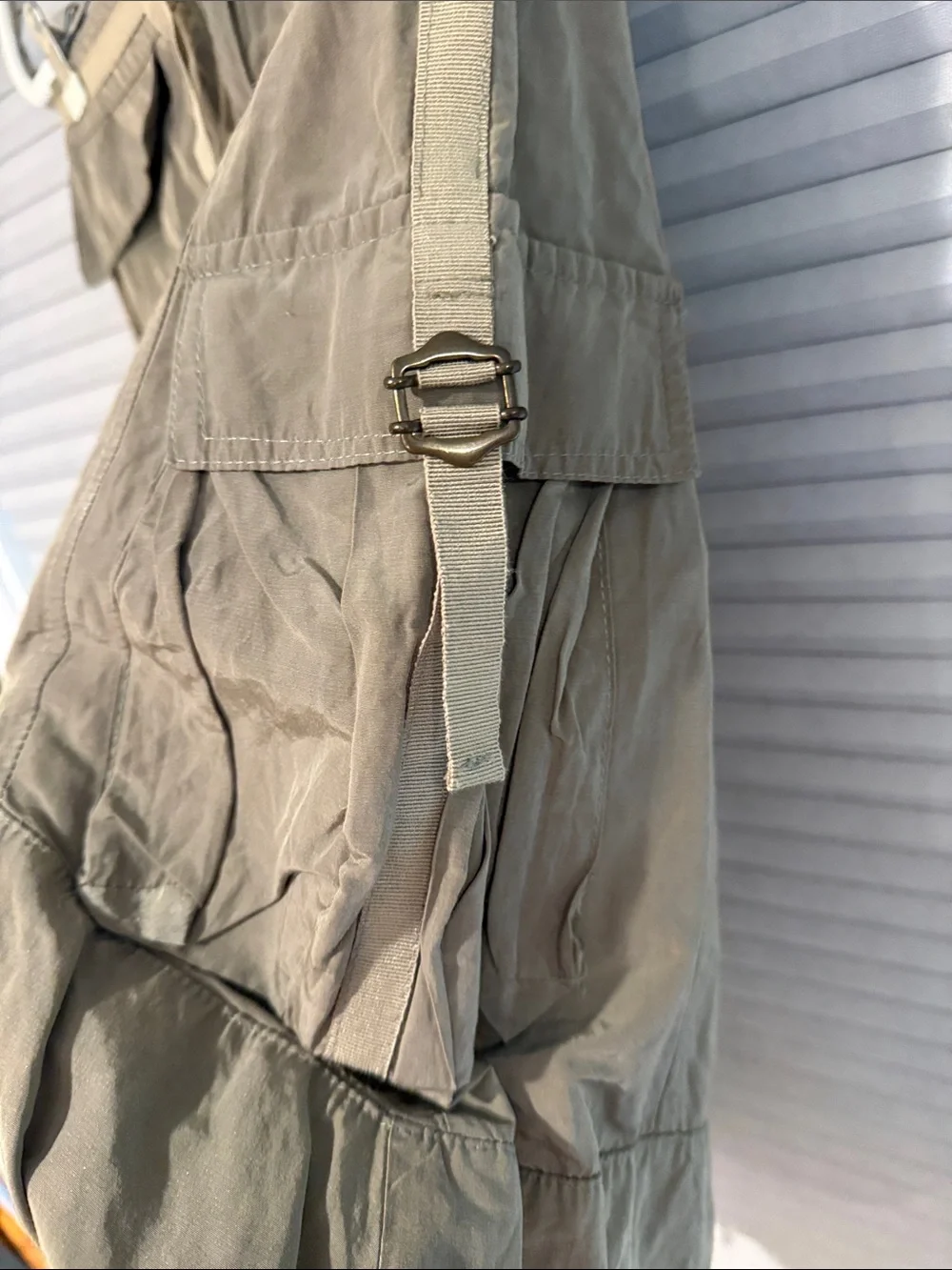 Bebe Olive Utility Cargo Pocket High-Low Skirt